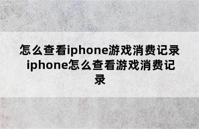 怎么查看iphone游戏消费记录 iphone怎么查看游戏消费记录